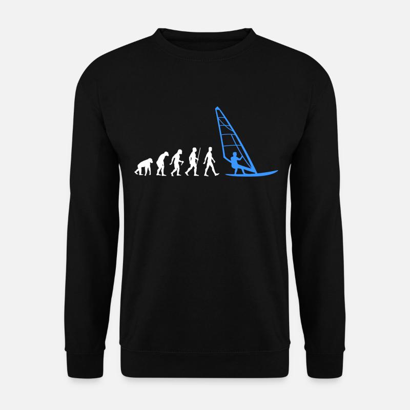 Windsurf Evolution Windsurfer Windsurfing - Sweat-shirt Unisexe - noir