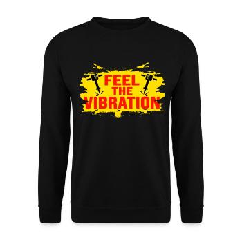 presslufthammer straßenbau vibration hausbau - Unisex Pullover - Schwarz - Vorne - Alina (178cm) & Michal (187cm)