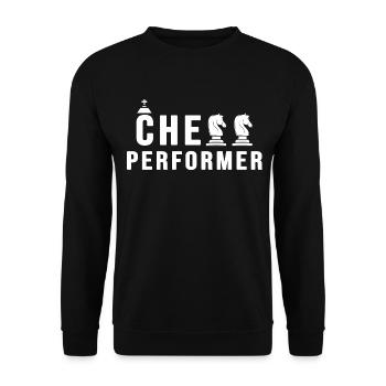 chess player checkmate chessboard - Unisex Sweatshirt - black - Front - Alina (178cm) & Michal (187cm)