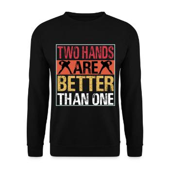 Deux mains sont plus qu’un Bowling Bowler bowler bowlen kegel - Sweat-shirt Unisexe - noir - Devant - Alina (178cm) & Michal (187cm)