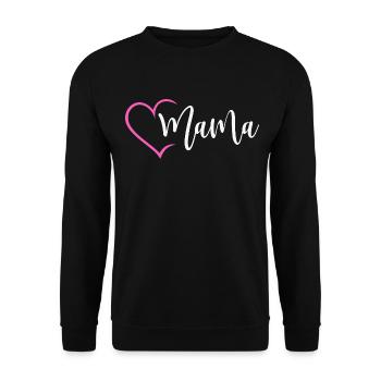 Maman avec coeur mère fête des mères amour enfant cadeau - Sweat-shirt Unisexe - noir - Devant - Alina (178cm) & Michal (187cm)