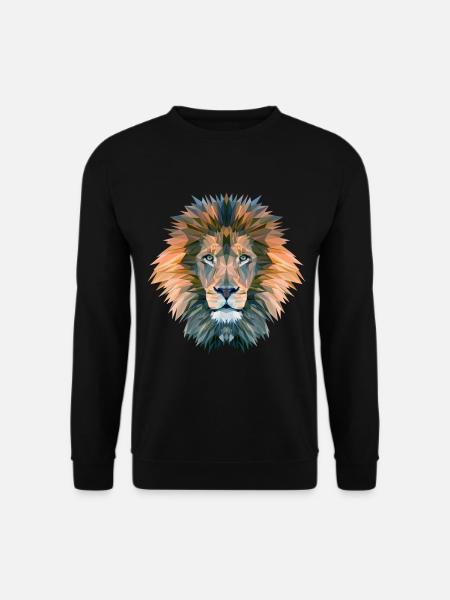 Geo Lion gedämpfte Farben - Unisex Pullover - Schwarz