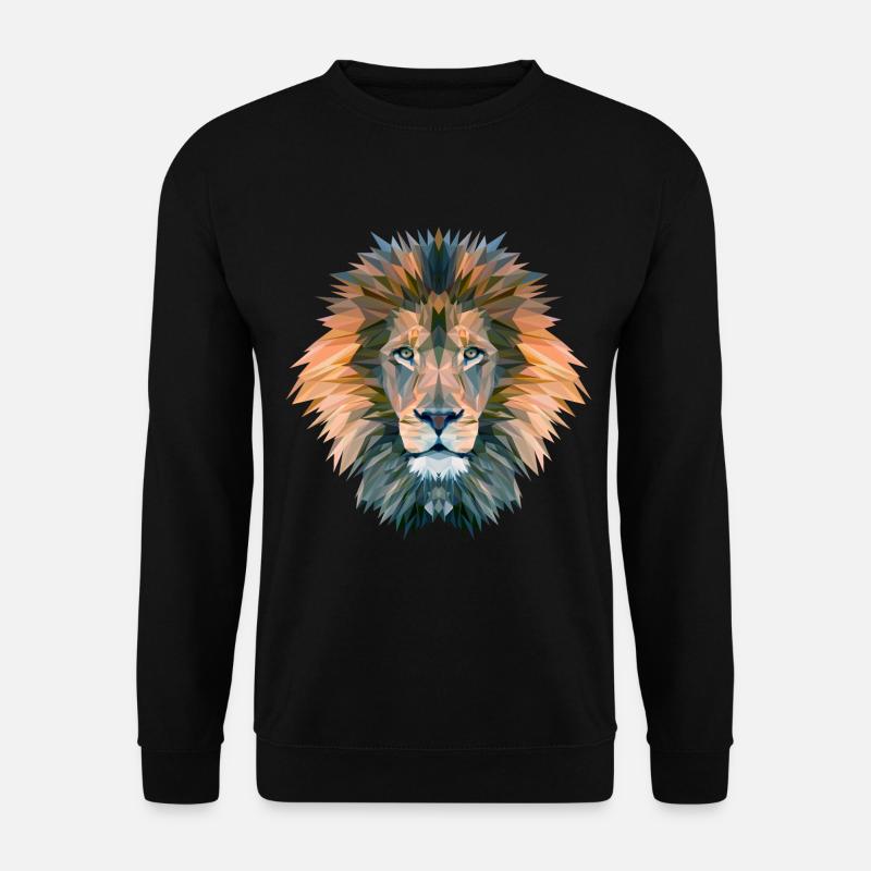 Geo Lion gedämpfte Farben - Unisex Pullover - Schwarz