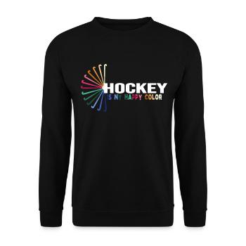 hockey feldhockey hockeysport fieldhockey - Unisex Pullover - Schwarz - Vorne - Alina (178cm) & Michal (187cm)