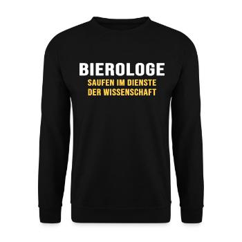 bier biergarten bierologe trinkspruch - Unisex Pullover - Schwarz - Vorne - Alina (178cm) & Michal (187cm)