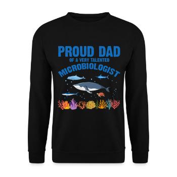 Fier Papa Microbiologie Biologie Biologiste Mer - Sweat-shirt Unisexe - noir - Devant - Alina (178cm) & Michal (187cm)
