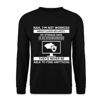 Conception de cybersécurité pour la sécurité informatique et les pirates informatiques - Sweat-shirt Unisexe - noir - Devant - Alina (178cm) & Michal (187cm)