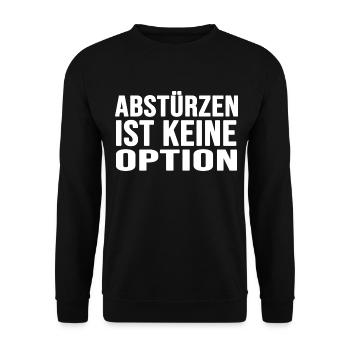 alpin klettersteig via ferrata gratwanderung trail - Unisex Pullover - Schwarz - Vorne - Alina (178cm) & Michal (187cm)