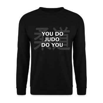 judo hajime judoka dan black belt - Unisex Sweatshirt - black - Front - Alina (178cm) & Michal (187cm)