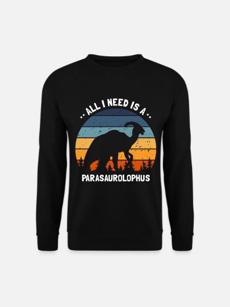 Parasaurolophus für Dinosaurier und Fosiljäger - Unisex Pullover - Schwarz