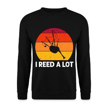 Bagpipes for pipers and Scots - Unisex Sweatshirt - black - Front - Alina (178cm) & Michal (187cm)