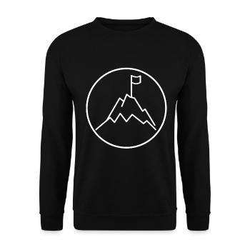 Mountain peak - Unisex Sweatshirt - black - Front - Alina (178cm) & Michal (187cm)