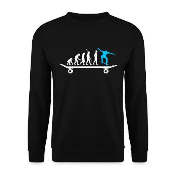 Skateboarder évolution skateboard - Sweat-shirt Unisexe - noir - Devant - Alina (178cm) & Michal (187cm)