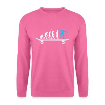 Skateboard Evolution Skateboarder - Unisex Pullover - Pink - Vorne