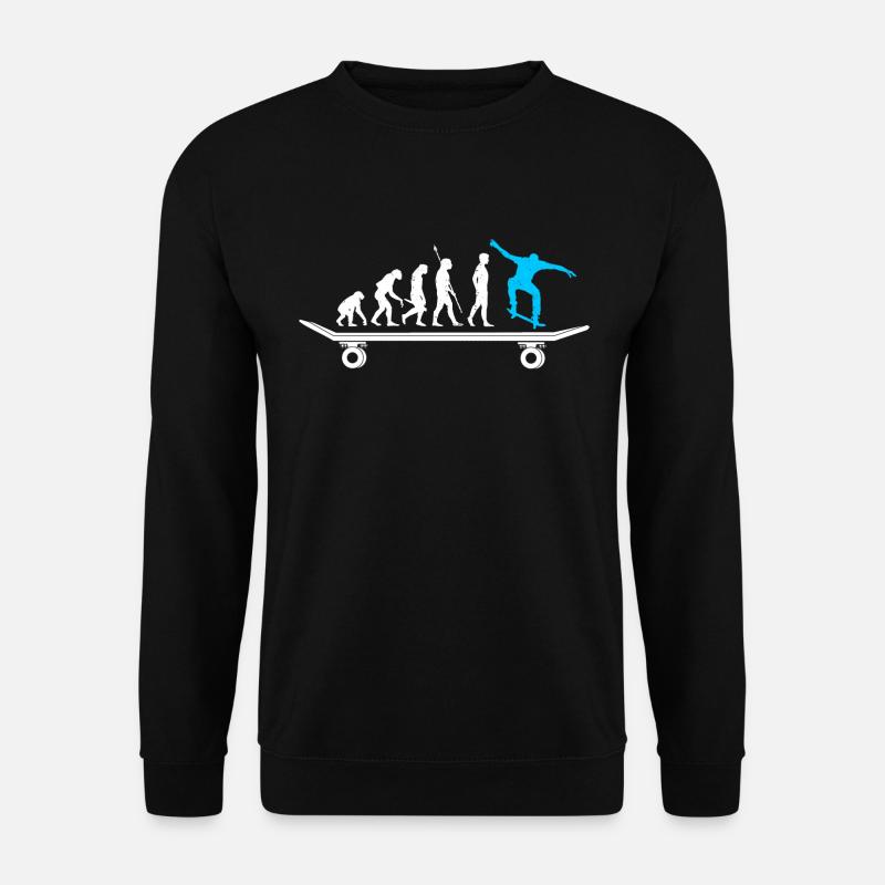 Skateboard evolution skateboarder - Unisex Sweatshirt - black