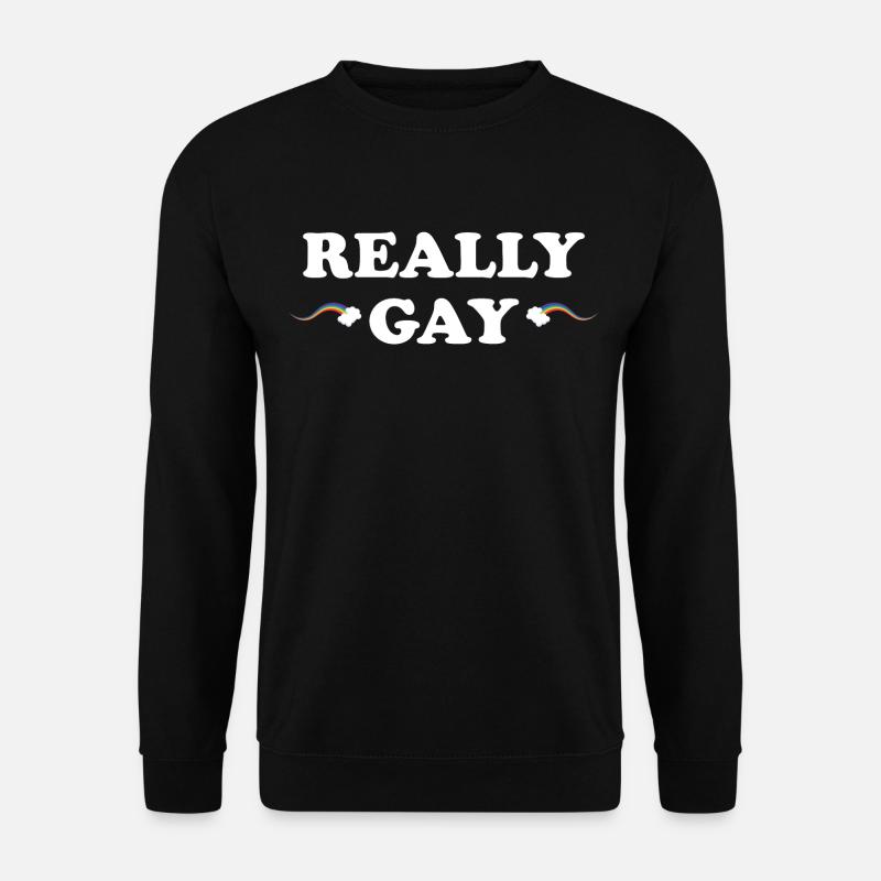 Really Gay Rainbow Cloud - Unisex Sweatshirt - black