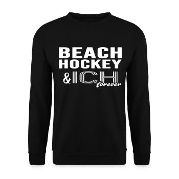 Beach Hockey Beach Hockey - Unisex Sweatshirt - black - Front - Alina (178cm) & Michal (187cm)