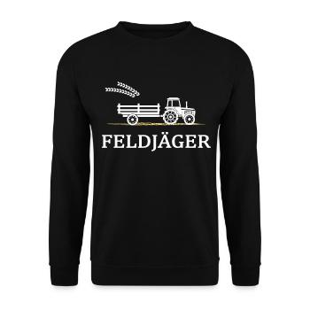 Traktor Traktorfahrer Landwirt Acker Feld - Unisex Pullover - Schwarz - Vorne - Alina (178cm) & Michal (187cm)