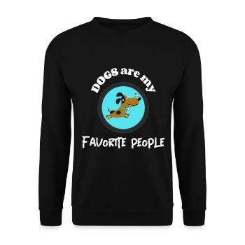Dog Dog Dog Dog Dog Dog - Unisex Sweatshirt - black - Front - Alina (178cm) & Michal (187cm)