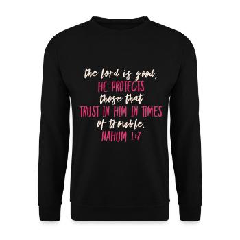Christian Christian Christian Christian Christian - Unisex Sweatshirt - black - Front - Alina (178cm) & Michal (187cm)