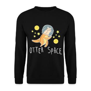 otter - Unisex Sweatshirt - black - Front - Alina (178cm) & Michal (187cm)