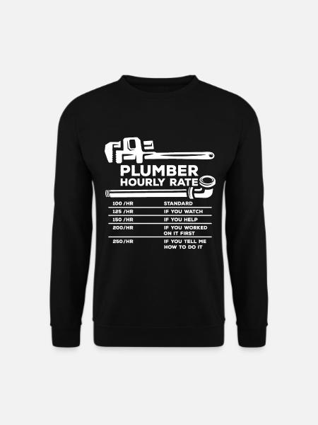 Plumber hourly wage - Unisex Sweatshirt - black