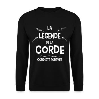 Légende de la corde - cadeau cordiste - Sweat-shirt Unisexe - noir - Devant - Alina (178cm) & Michal (187cm)