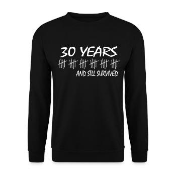 30th birthday 30 years since 1992 survived thirty - Unisex Sweatshirt - black - Front - Alina (178cm) & Michal (187cm)
