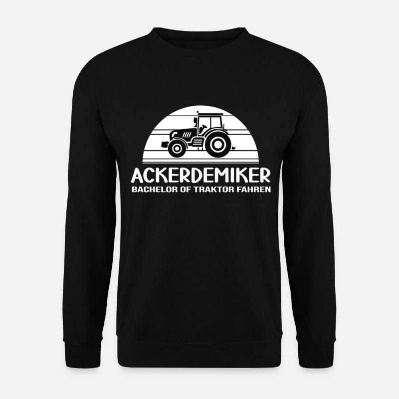 traktoren bauer fährt traktor landwirtschaft ernte - Unisex Pullover - Schwarz