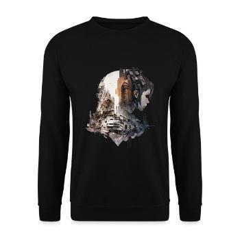 Anime No20 - Unisex Pullover - Schwarz - Vorne - Alina (178cm) & Michal (187cm)