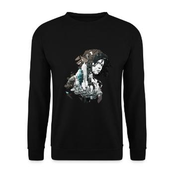Anime No25 - Unisex Pullover - Schwarz - Vorne - Alina (178cm) & Michal (187cm)