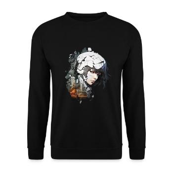 Anime No21 - Unisex Pullover - Schwarz - Vorne - Alina (178cm) & Michal (187cm)