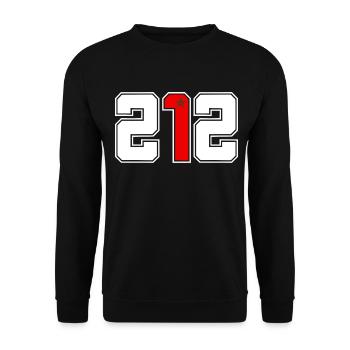 Indicatif Maroc +212 Appelle vers le Maroc - Sweat-shirt Unisexe - noir - Devant - Alina (178cm) & Michal (187cm)
