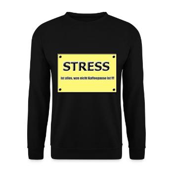 büro tshirt büro sprüche t-shirt fun shirt arbeit - Unisex Pullover - Schwarz - Vorne - Alina (178cm) & Michal (187cm)