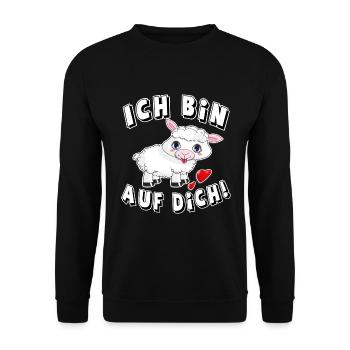 I'm keen on you declaration of love - Unisex Sweatshirt - black - Front - Alina (178cm) & Michal (187cm)