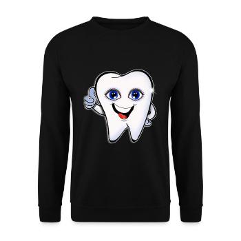 Dentist dental dental assistant helper t shirt - Unisex Sweatshirt - black - Front - Alina (178cm) & Michal (187cm)