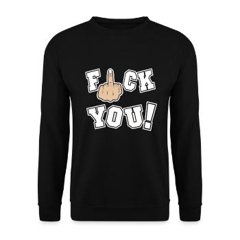 Va te faire foutre t-shirt Va te faire foutre chemise - Sweat-shirt Unisexe - noir - Devant - Alina (178cm) & Michal (187cm)