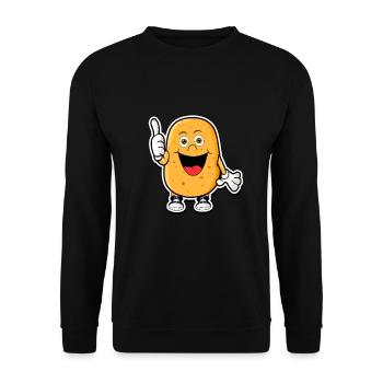 potato - Unisex Sweatshirt - black - Front - Alina (178cm) & Michal (187cm)