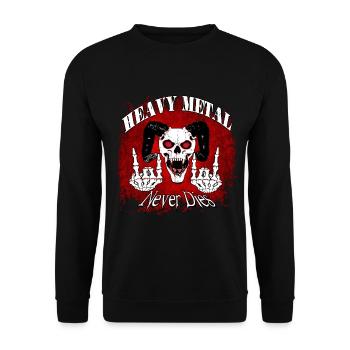 Heavy Metal - Unisex Pullover - Schwarz - Vorne - Alina (178cm) & Michal (187cm)