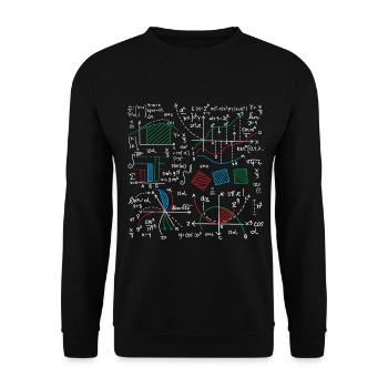 Enthusiast for mathematical formulas - Unisex Sweatshirt - black - Front - Alina (178cm) & Michal (187cm)