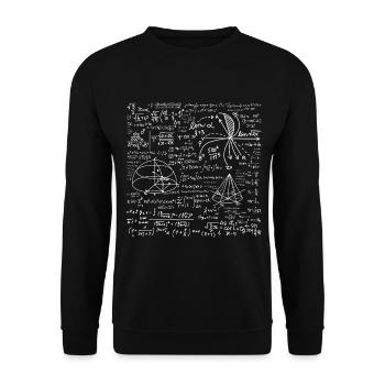 Mathematische Gleichung - Unisex Pullover - Schwarz - Vorne - Alina (178cm) & Michal (187cm)