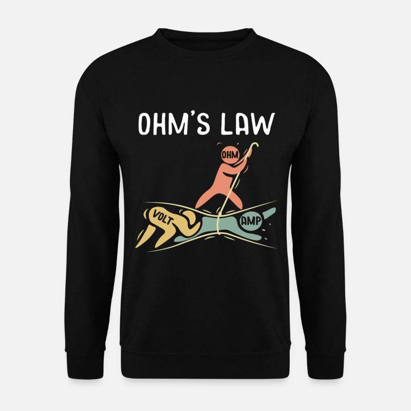 Ohm'sches Gesetz Elektrotechnik-Witz - Unisex Pullover - Schwarz
