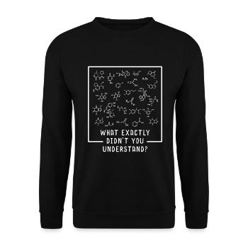 Chimie Scientifique Question - Sweat-shirt Unisexe - noir - Devant - Alina (178cm) & Michal (187cm)