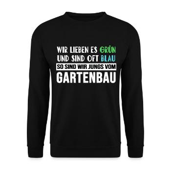 gartenbau landschaftsgärtner grünpflege - Unisex Pullover - Schwarz - Vorne - Alina (178cm) & Michal (187cm)