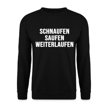 wandern bergwandern trekking wanderweg - Unisex Pullover - Schwarz - Vorne - Alina (178cm) & Michal (187cm)