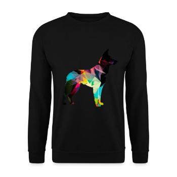Beautiful dog - colorful dog - Unisex Sweatshirt - black - Front - Alina (178cm) & Michal (187cm)