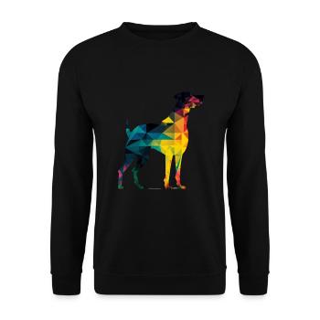 Bunter Hund - Schöner Hund - Unisex Pullover - Schwarz - Vorne - Alina (178cm) & Michal (187cm)