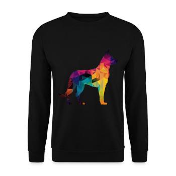 Bunter Hund - Schöner Hund - Unisex Pullover - Schwarz - Vorne - Alina (178cm) & Michal (187cm)