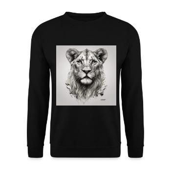King of the jungle - Unisex Sweatshirt - black - Front - Alina (178cm) & Michal (187cm)