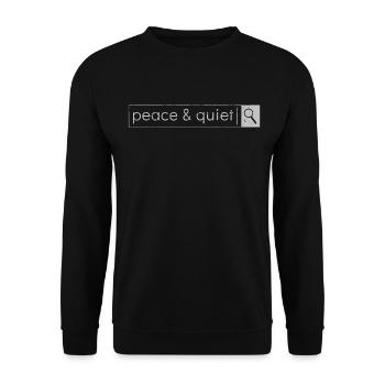 Ruhe und Frieden - Unisex Pullover - Schwarz - Vorne - Alina (178cm) & Michal (187cm)